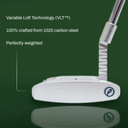 Merlin putter face with Variable Loft Technology milling