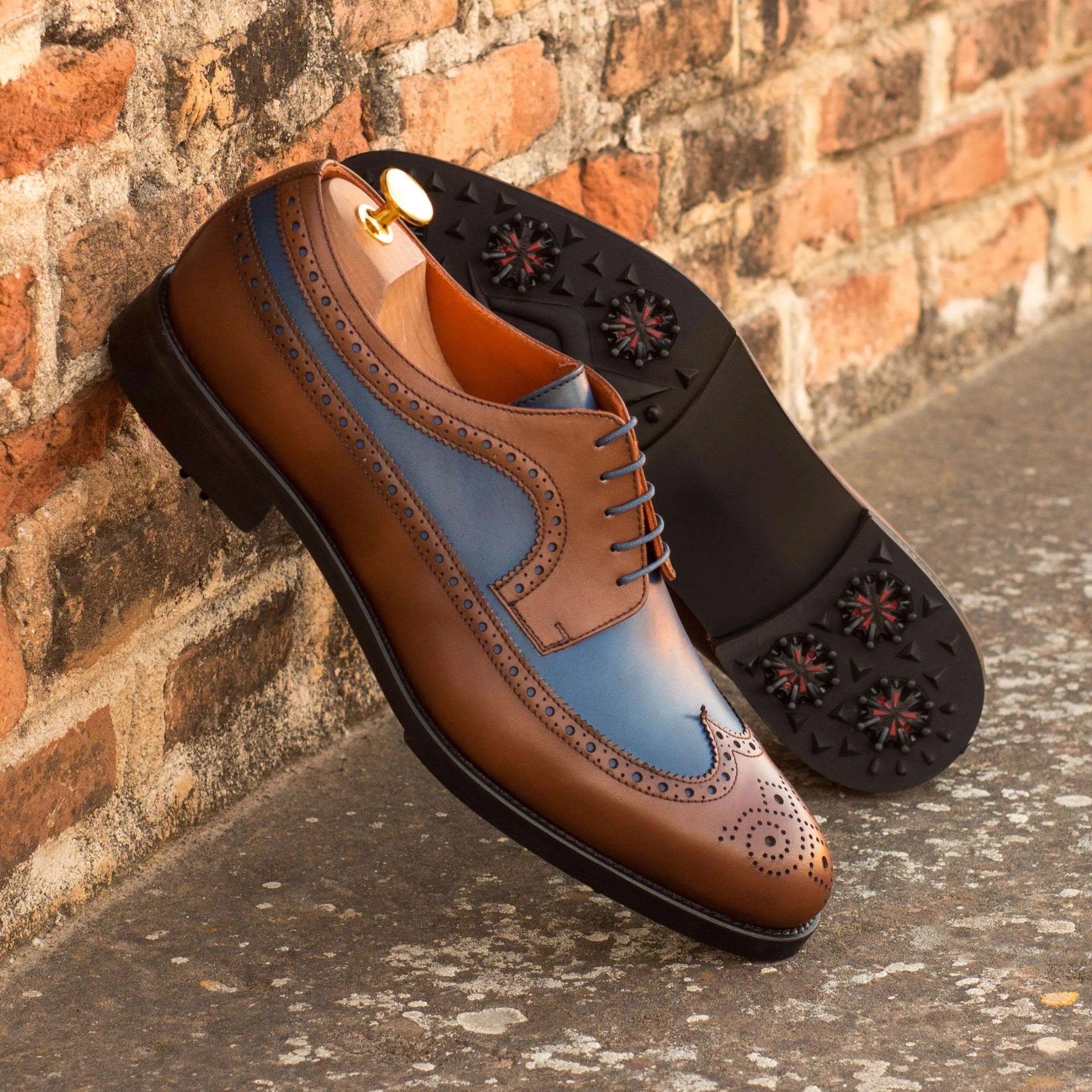 Navy & Brown Golf Brogues
