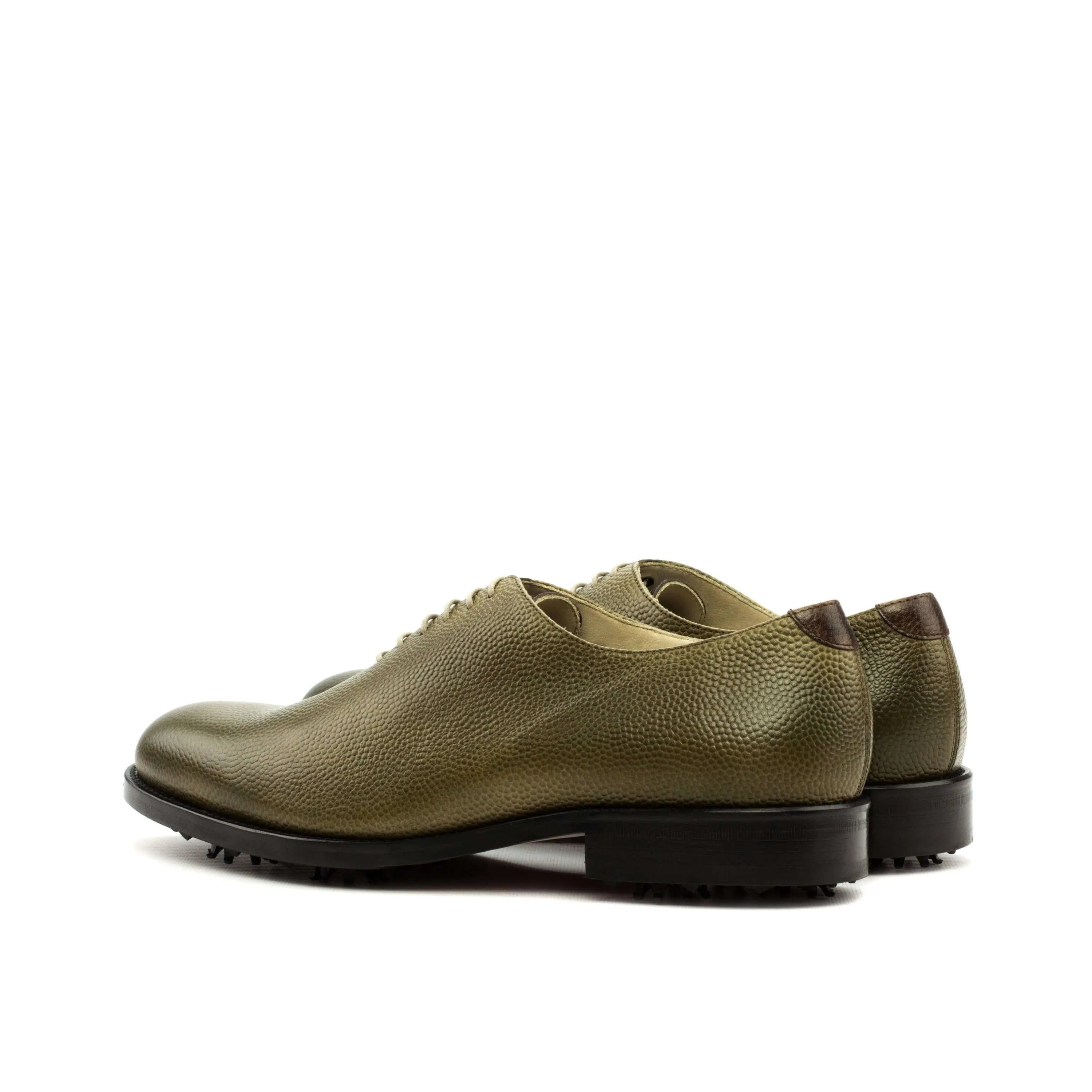 Olive Pebble Grain Golf Oxfords