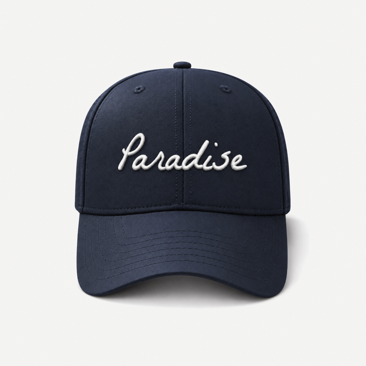Paradise Trucker Hat in Navy, front