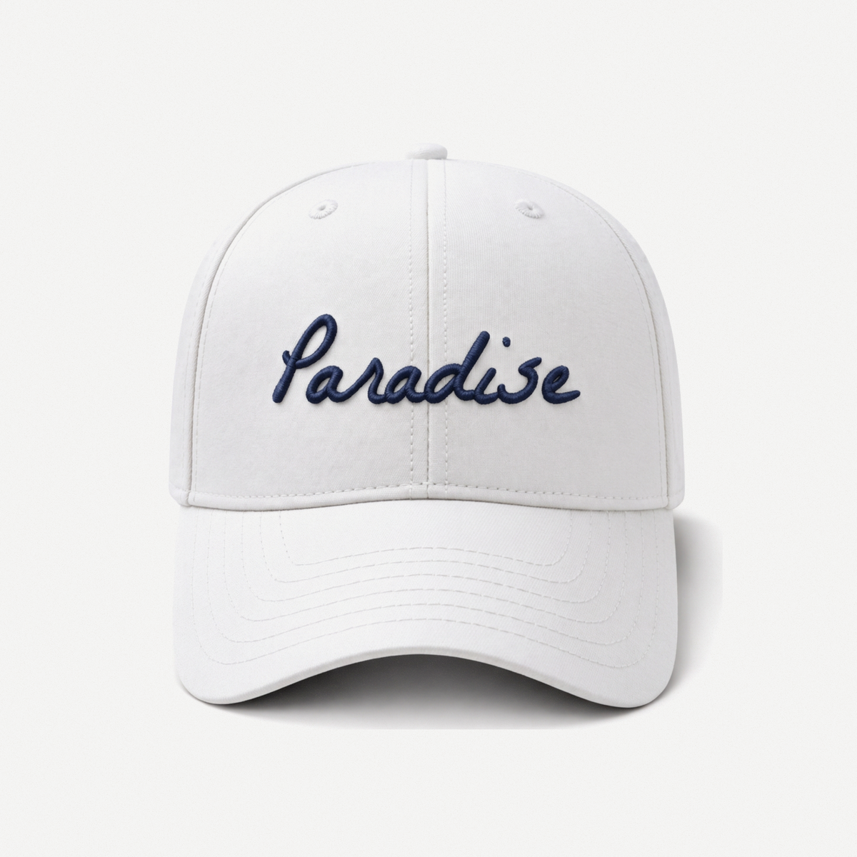 Paradise Trucker Hat in White, front