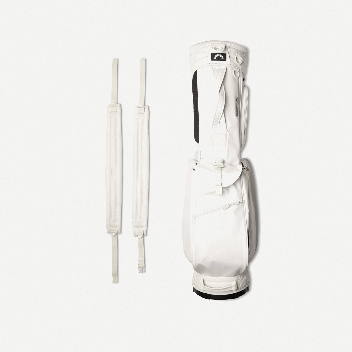 Paradise Jones Rover Stand Bag in Bone, rear view with straps