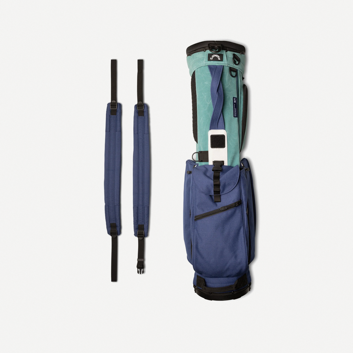 Paradise Jones Rover Stand Bag in Seacrest, rear view with straps