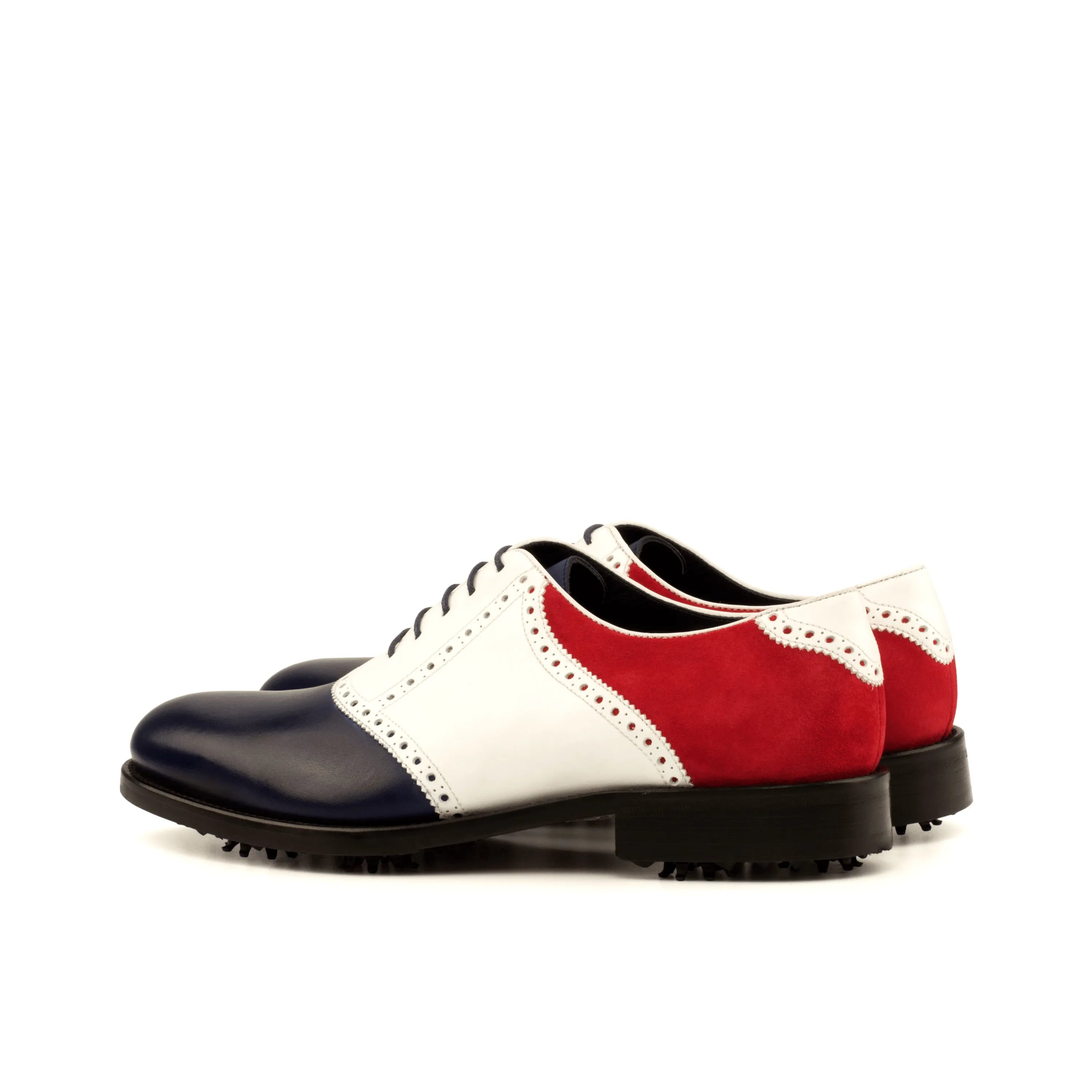 Navy & Red Golf Saddle Shoes