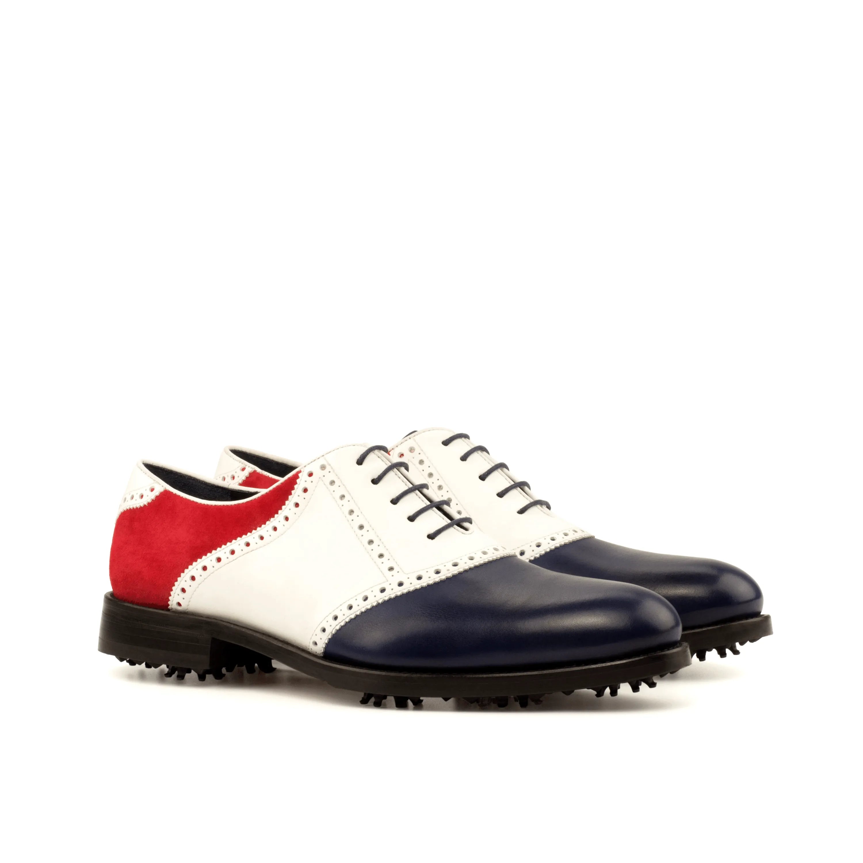 Navy & Red Golf Saddle Shoes