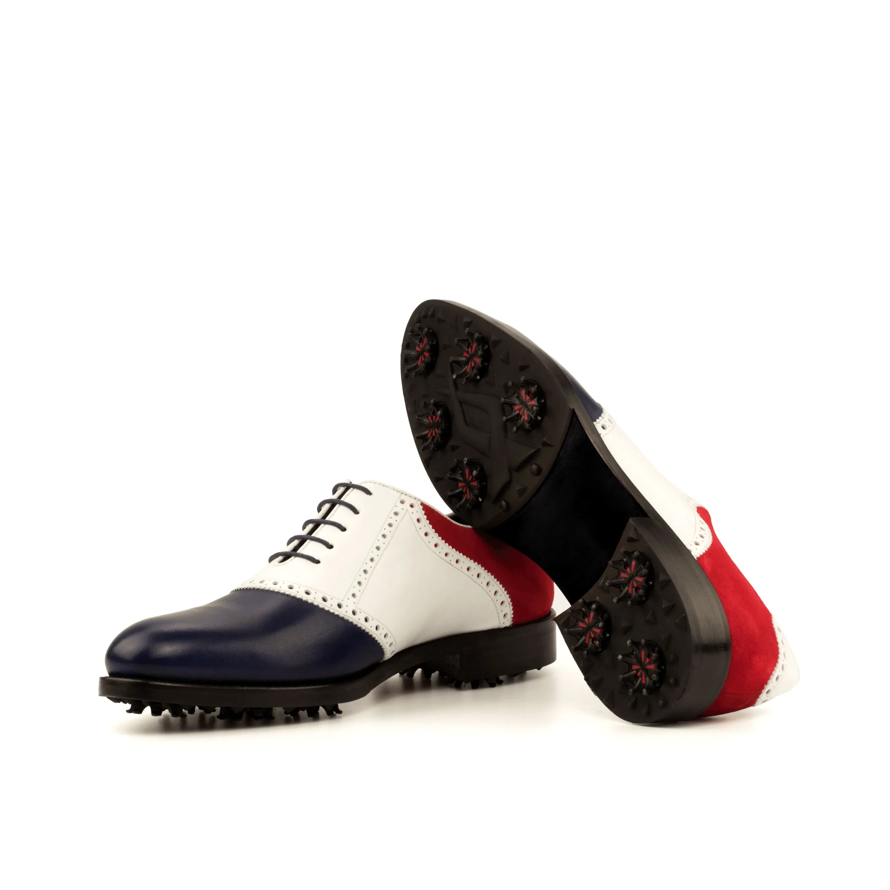 Navy & Red Golf Saddle Shoes