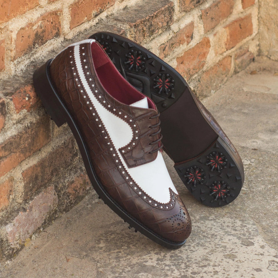 Brown & White Golf Brogues