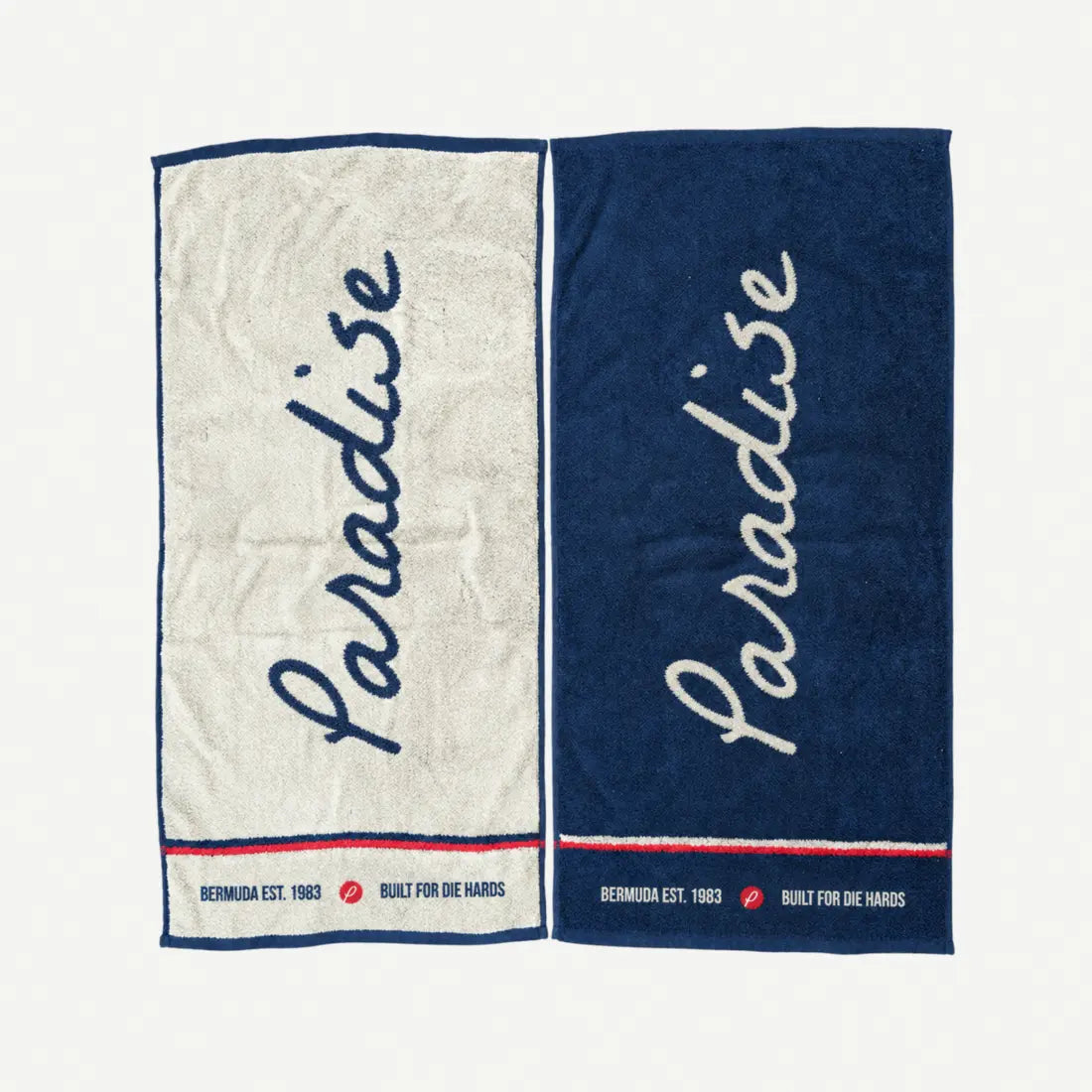 Navy and cream Paradise players towels